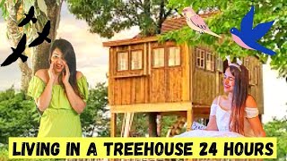 Living in a TREEHOUSE for 24 HOURS MEMORY CHALLENGE [upl. by Abbotson]