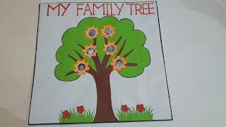 Family tree for kids projectHow to make your own simple family treeHow to draw family treeDIY Fam [upl. by Enneillij]