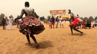 Voodoo dance at festival in Ouidah 10 January 2015 Benin [upl. by Brodench358]