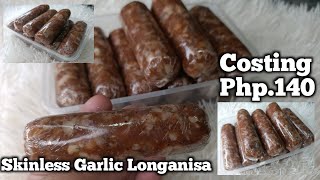 Homemade Skinless Garlic Longanisa by Mhlechoice Madiskarteng Nanay [upl. by Olcott368]