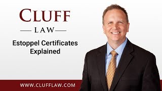 Estoppel Certificates Explained [upl. by Ennairej652]