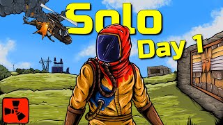 Surviving Rust  Day 1 Solo Gameplay as a Beginner [upl. by Honoria66]