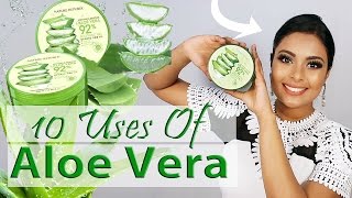 TOP 10 USES ALOE VERA GEL FOR SKIN amp HAIR  BEAUTY BENEFITS OF ALOE  AVG HACKS [upl. by Shakespeare]