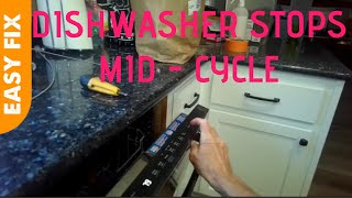 ✨ DISHWASHER STOPS MIDCYCLE EASY FIX ✨ [upl. by Enilemme]