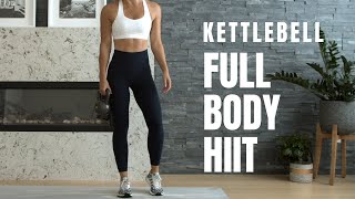 Killer FULL BODY HIIT  Kettlebell or Dumbbell Workout [upl. by Lyrrad]