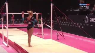 10 best uneven bars routines worlds 2015 [upl. by Hepzi791]