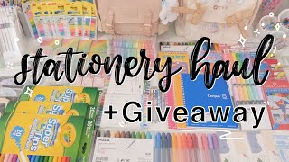 🍧 Back to School Stationery Haul  INTERNATIONAL GIVEAWAY✨ [upl. by Elvin]