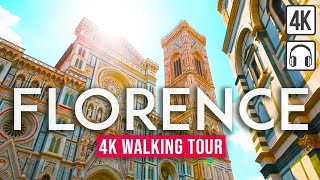 Florence 4K Walking Tour  With Captions  Immersive sound  4K60fps [upl. by Sewoll649]