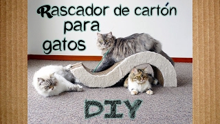 Rascador de cartón para gatos  DIY ❤ [upl. by Nerrad]