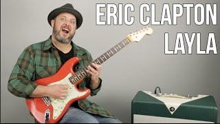 Eric Clapton Layla Electric Guitar Lesson  Tutorial [upl. by Eahsal]