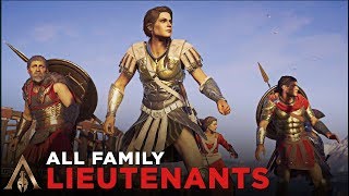 All Family Lieutenants On Board Myrrine Nikolaos Deimos Stentor  Assassins Creed Odyssey [upl. by Nnylaj]