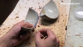 Traditional Kintsugi process step1 [upl. by Reyotal397]