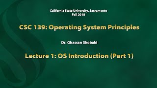 Operating Systems Lecture 1 OS Introduction Part 1 [upl. by Alex]