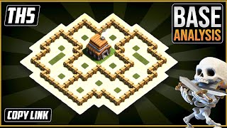 BEST Ultimate TH5 HYBRIDTROPHYdefense Base 2020 Town Hall 5 Hybrid Base Design  Clash of Clans [upl. by Adilen]