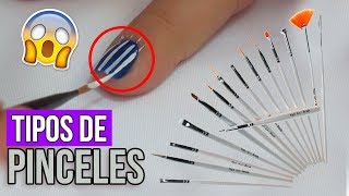 Tipos de Pinceles Para Uñas ¿Como Usarlos [upl. by Nyrehtac88]