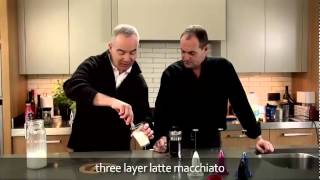 aerolatte  milk frother makes three layer caffè latte macchiato [upl. by Shannon20]