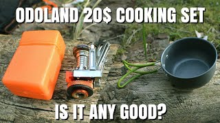 Is the Cheap Cookware Set From Amazon Any Good Odoland Camping Stove Kit Review [upl. by Eirek]