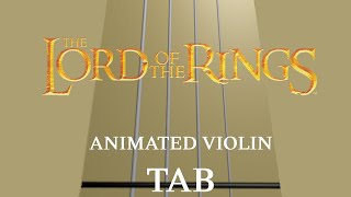 Concerning Hobbits from The Lords of the Rings  Animated Violin Tab [upl. by Adirehs]