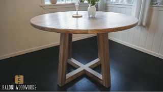 Making a ROUND DINING TABLE [upl. by Eerak]