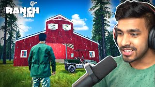 I BUILD A BIG BARN HOUSE  RANCH SIMULATOR GAMEPLAY 3 [upl. by Oibirot]