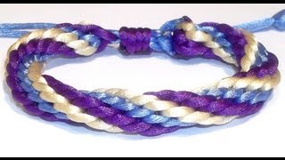 TUTORIAL DIY COMO HACER PULSERA CON COLA DE RATÓN DE TRES ESPIRALES CON TELAR DE KUMIHIMO REDONDO [upl. by Idalla]