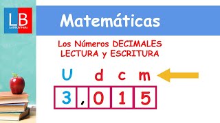 Los Números DECIMALES LECTURA y ESCRITURA ✔👩‍🏫 PRIMARIA [upl. by Esinal889]