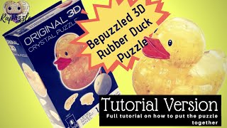 Bepuzzled 3D Crystal Puzzle Rubber Duck Tutorial Version [upl. by Aihsenor]