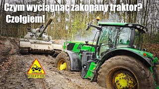 Czym wyciągnąć zakopany traktor Czołgiem [upl. by Vasya]