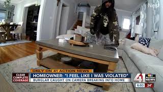 Burglar caught on camera breaking into home [upl. by Naryk]