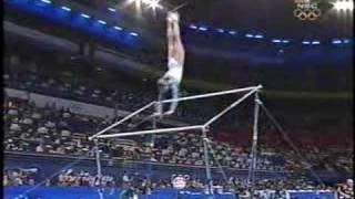 Yelena Produnova  2000 Olympics Team Finals  Uneven Bars [upl. by Ymorej]