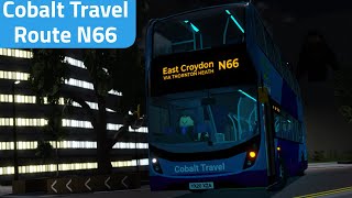 Roblox Croydon  Cobalt Travel  Route N66 [upl. by Jat716]