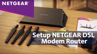 How To Install a NETGEAR DSL Modem Router [upl. by Ahseena]