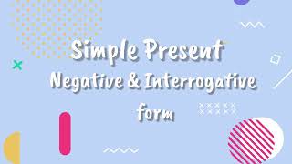 Presente simple negativo e interrogativo simple present negative and Iinterrogative form [upl. by Eneres]