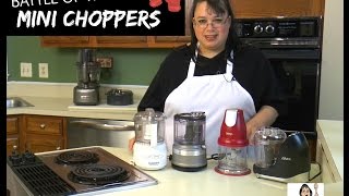 Mini Chopper Wars  Ninja KitchenAid Cuisinart amp Oster  Mini Food Processor Review [upl. by Ognimod184]