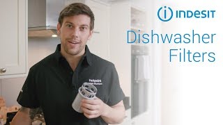 How to clean your dishwasher filter  by Indesit [upl. by Yrohcaz351]