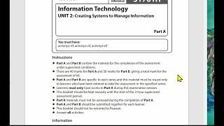 1 BTEC Level 3 Information Technology Unit 2 CSMI Martlepool College Intro Part A [upl. by Drofnas]