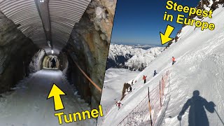 The TUNNEL RUN in Alpe DHuez How to Ski it [upl. by Anaehs]