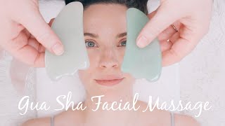 Gua Sha Facial Massage Tutorial  Benefits and Demonstration [upl. by Nohsreg]