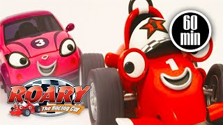 Roary the Racing Car Official  1 HOUR COMPILATION  Cartoons for kids [upl. by Reppiks]