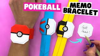 How to make ORIGAMI PAPER BRACELET EASY Origami Pokeball paper watch [upl. by Riancho89]