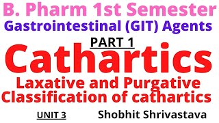 CatharticsGastrointestinal AgentsInorganic Chemistry B Pharm 1 SEM Unit 3 As Per PCI Syllabus [upl. by Armillas]