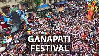 Ganapati FestivalGanesh Chaturthi in Mumbai  Aerial India  CNA Insider [upl. by Genny]