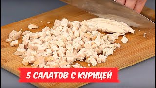 Обалденные САЛАТЫ с курицей  5 РЕЦЕПТОВ [upl. by Moir547]