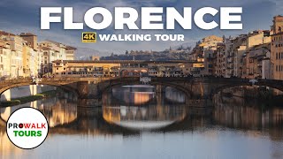 Florence Italy Walking Tour  4K60fps  with Captions [upl. by Aticnemrac]