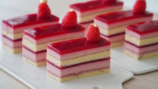 Raspberry Cheesecake  Cotton Sponge Cake  Raspberry Jelly [upl. by Isidore193]