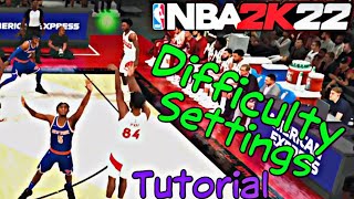 How To Change Difficulty In NBA 2K22 Mycareer [upl. by Haerr]