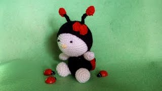 Coccinella Uncinetto 🐞 Amigurumi Tutorial  Ladybug Crochet  Mariquita Crochet [upl. by Lecia]