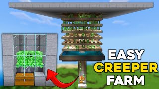 EASY 121 CREEPER FARM TUTORIAL in Minecraft Bedrock [upl. by Diley]