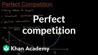 Perfect competition  Microeconomics  Khan Academy [upl. by Kall654]