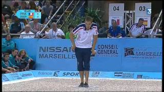 FRANCE  ESPAGNE championnat du monde de pétanque 2012 mp4 [upl. by Belshin]